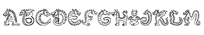 Dragon Storm Outline FONT