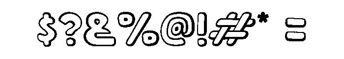 Drawing Jelek Regular Font OTHER CHARS