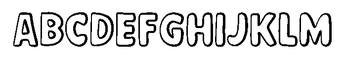 Drawing Jelek Regular Font UPPERCASE