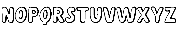 Drawing Jelek Regular Font UPPERCASE