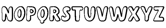 Drawing Jelek Regular Font LOWERCASE
