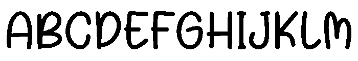 Dreaming Homemade Font UPPERCASE