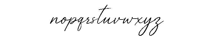 Dreamline Signature Font LOWERCASE