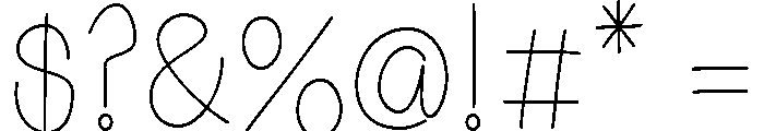 Dreary Single Line Font OTHER CHARS