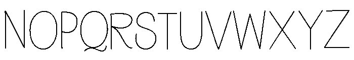 Dreary Single Line Font UPPERCASE