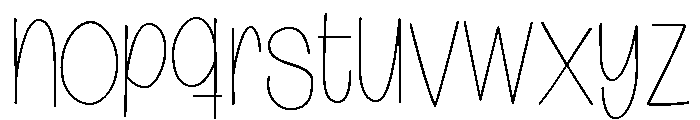 Dreary Single Line Font LOWERCASE