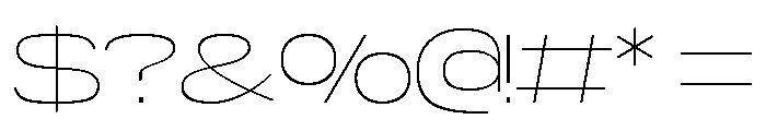 Dreation Thin Font OTHER CHARS