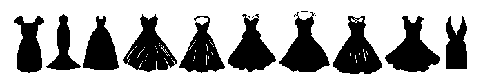 Dress Icon Set Font OTHER CHARS