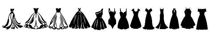 Dress Icon Set FONT