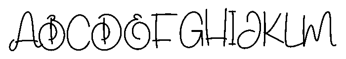 Dribbling Font UPPERCASE