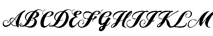 Driest Script Font UPPERCASE