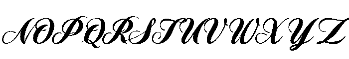 Driest Script Font UPPERCASE