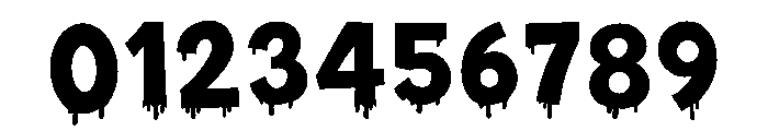 Drip Fright Font OTHER CHARS