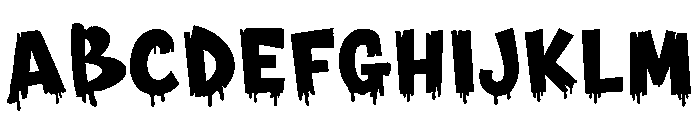 Drip Fright Font UPPERCASE