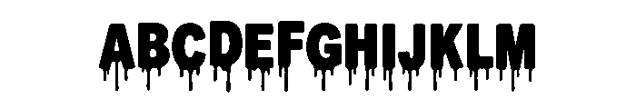 Drip Horror Font UPPERCASE