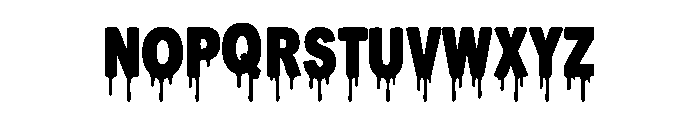 Drip Horror Font UPPERCASE