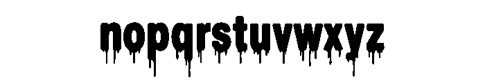 Drip Horror Font LOWERCASE