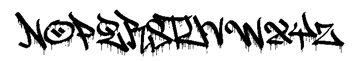 Drip Tags Font UPPERCASE