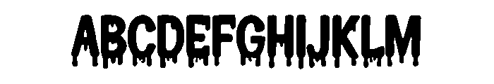 Driping Paint Font UPPERCASE