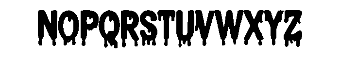 Driping Paint Font UPPERCASE
