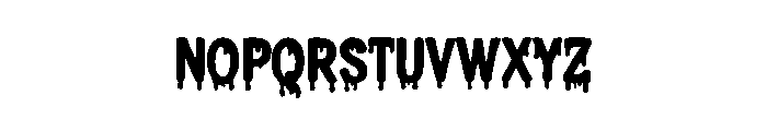 Driping Paint Font LOWERCASE