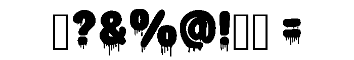 Dripping Bloody Regular Font OTHER CHARS