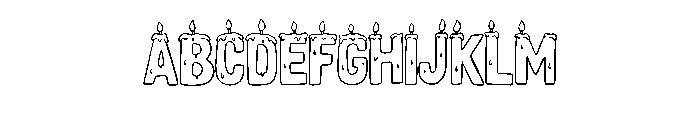 Dripping Candles By Squ Regular Font UPPERCASE