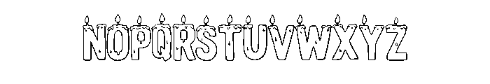 Dripping Candles By Squ Regular Font LOWERCASE