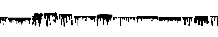 Dripping Paint Borders Font UPPERCASE