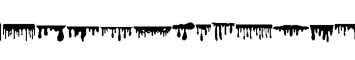 Dripping Paint Borders Font UPPERCASE