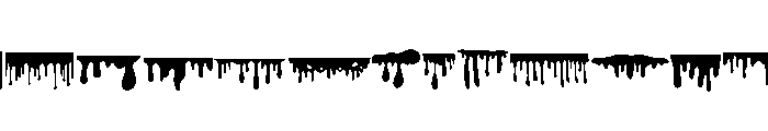 Dripping Paint Borders Font LOWERCASE