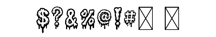 Drippy Bones Font OTHER CHARS