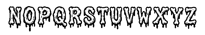 Drippy Bones Font LOWERCASE