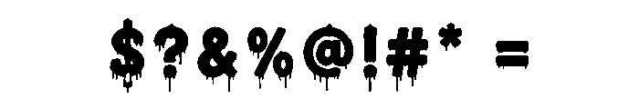 Dripvora Font OTHER CHARS