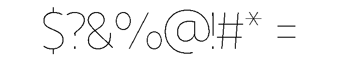 Dromund Thin Font OTHER CHARS