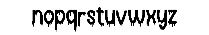 Drowning Font LOWERCASE