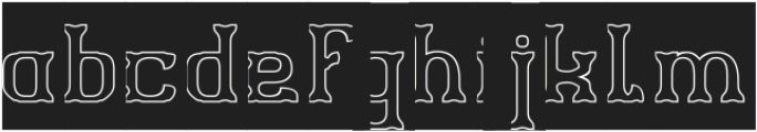 DRAGON FORCES-Hollow-Inverse otf (400) Font LOWERCASE