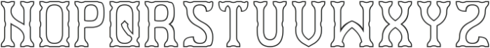 DRAGON FORCES-Hollow otf (400) Font UPPERCASE
