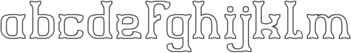 DRAGON FORCES-Hollow otf (400) Font LOWERCASE