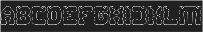 DRAGON MONSTER-Hollow-Inverse otf (400) Font UPPERCASE