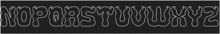 DRAGON MONSTER-Hollow-Inverse otf (400) Font UPPERCASE