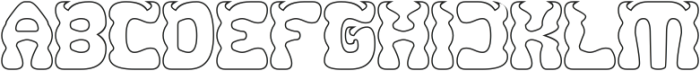 DRAGON MONSTER-Hollow otf (400) Font UPPERCASE