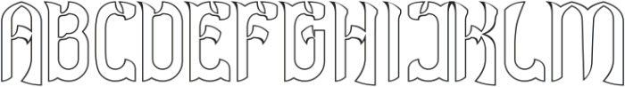 DRAGON SLAYER-Hollow otf (400) Font UPPERCASE