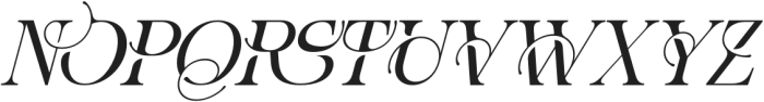 DRAMATIC LIGHTING ITALIC otf (300) Font UPPERCASE