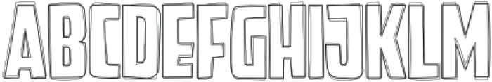 DRAWN DOWN Line Drawn otf (400) Font UPPERCASE