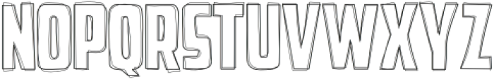 DRAWN DOWN Line Drawn otf (400) Font UPPERCASE