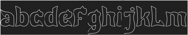 Dragon Fire-Hollow-Hollow otf (400) Font LOWERCASE