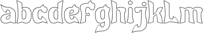 Dragon Fire-Hollow otf (400) Font LOWERCASE