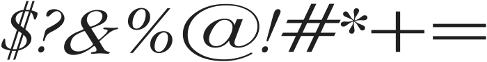 Dream Italic otf (400) Font OTHER CHARS