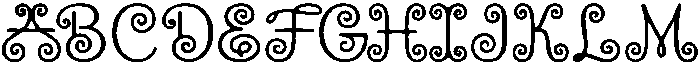Dream Spiral Regular otf (400) Font UPPERCASE